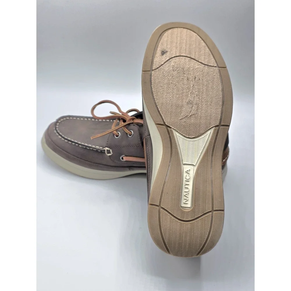 Nautica Zapato Shoes Mens Blue Boat Derby Cushioned Deck Casual Size 8